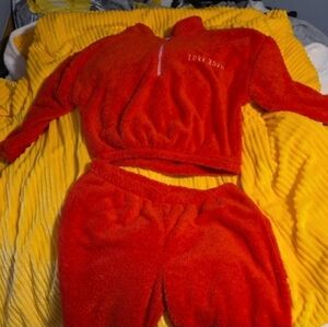XOXO Vibrant Red Fleece Pullover